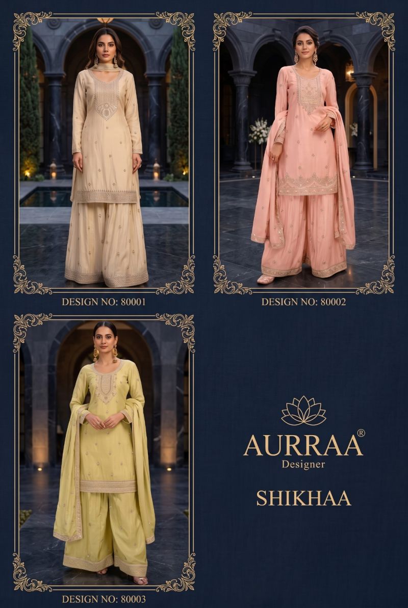 Aurraa Shikhaa Chinon Sequence Embroidery Beads Readymade Salwar Suit — Wholesale Readymade Suit wholesale from Surat — view 7