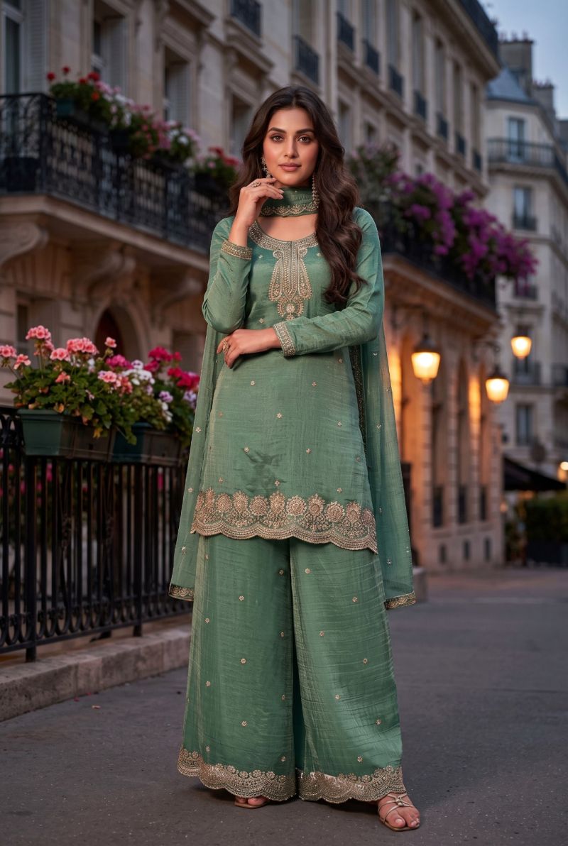 Aurraa Shweta Salsa Silk Embroidered Designer Salwar Kameez Catalog