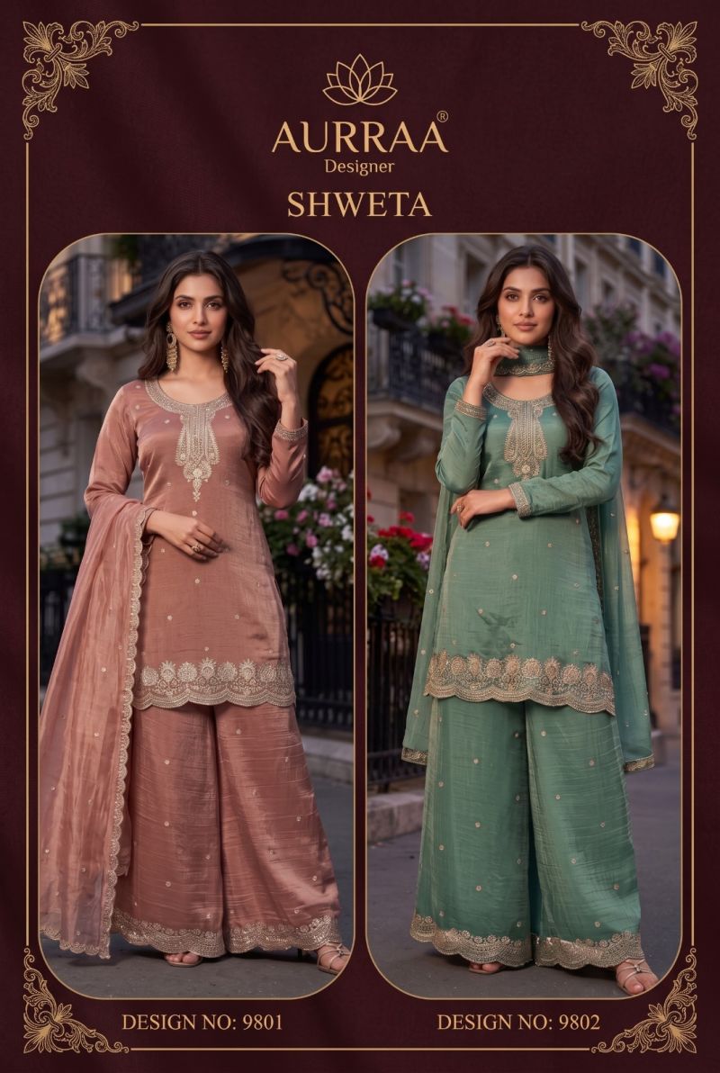 Aurraa Shweta Salsa Silk Embroidered Designer Salwar Kameez Catalog — Wholesale Kurtis wholesale from Surat — Photo 8
