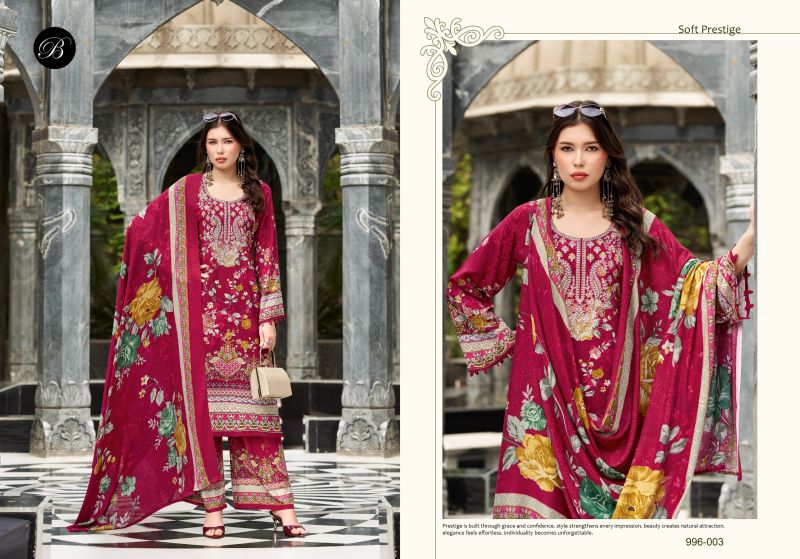 Belliza Dilkhush Vol 4 Viscose Rayon Digital Printed Dress Material — Wholesale Dress Material wholesale from Surat — view 4
