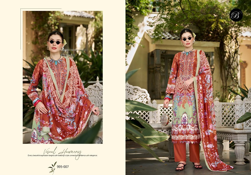 Belliza Naira Vol 153 Cotton Digital Print Embroidered Dress Material — Wholesale Dress Material, Vardan Ethnic wholesale from Surat — view 8