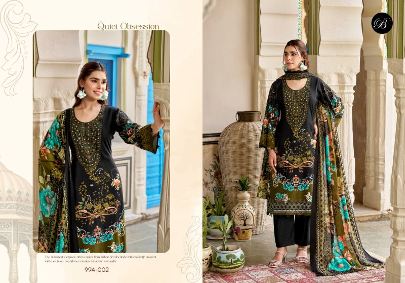 Belliza Riwayat Vol 19 Viscose Rayon Embroidered Dress Material Catalog — Wholesale Dress Material, Vardan Ethnic wholesale from Surat — view 3