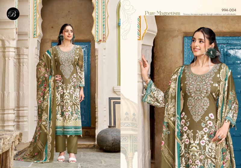 Belliza Riwayat Vol 19 Viscose Rayon Embroidered Dress Material Catalog — Wholesale Dress Material, Vardan Ethnic wholesale from Surat — view 4