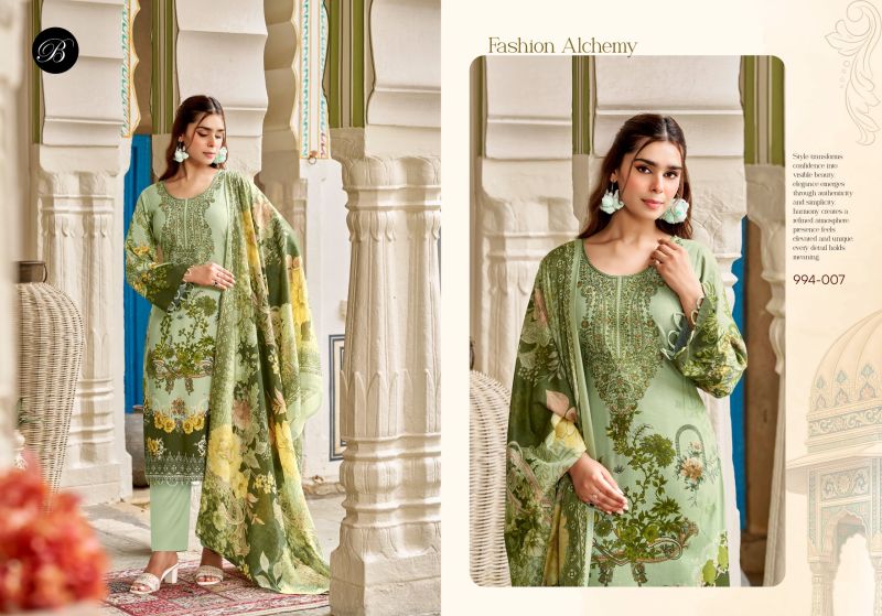 Belliza Riwayat Vol 19 Viscose Rayon Embroidered Dress Material Catalog