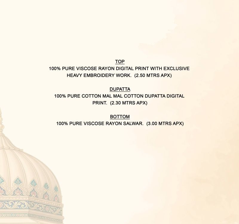 Belliza Riwayat Vol 19 Viscose Rayon Embroidered Dress Material Catalog — Wholesale Dress Material, Vardan Ethnic wholesale from Surat — view 10