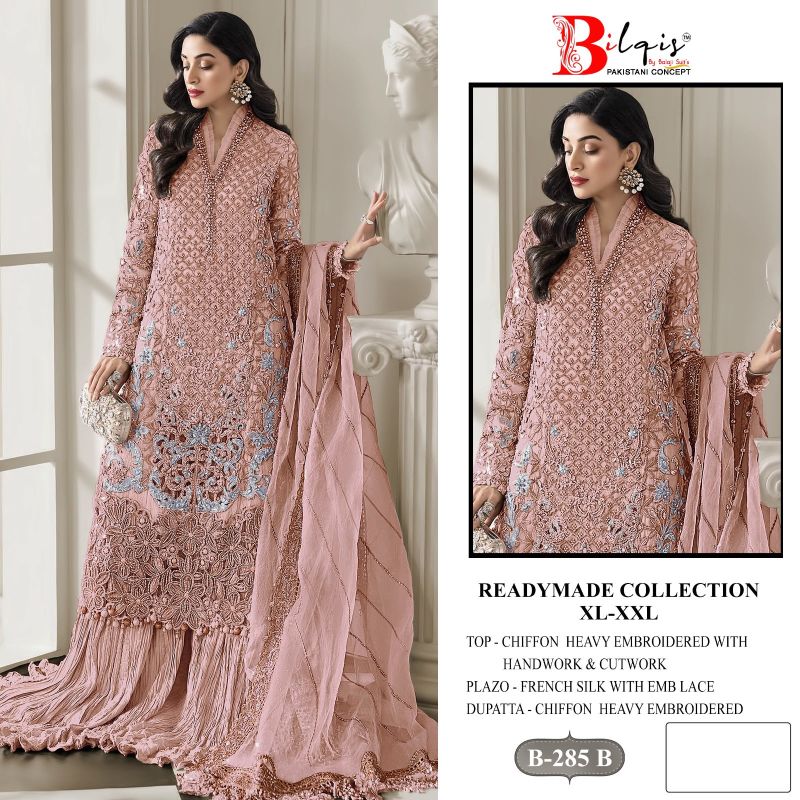 Bilqis B 285 A To D Chiffon Embroidered Salwar Kameez Catalog — Wholesale Pakistani Suits, Vardan Ethnic wholesale from Surat — Photo 3