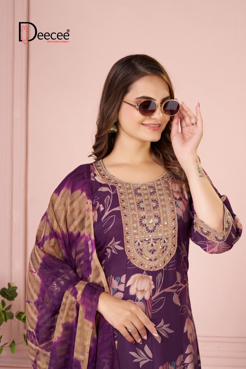 Deecee Bipson Pixel Print Embroidered Anarkali Kurti With Bottom Dupatta Catalog — Wholesale Kurtis, DEECEE wholesale from Surat — Photo 7