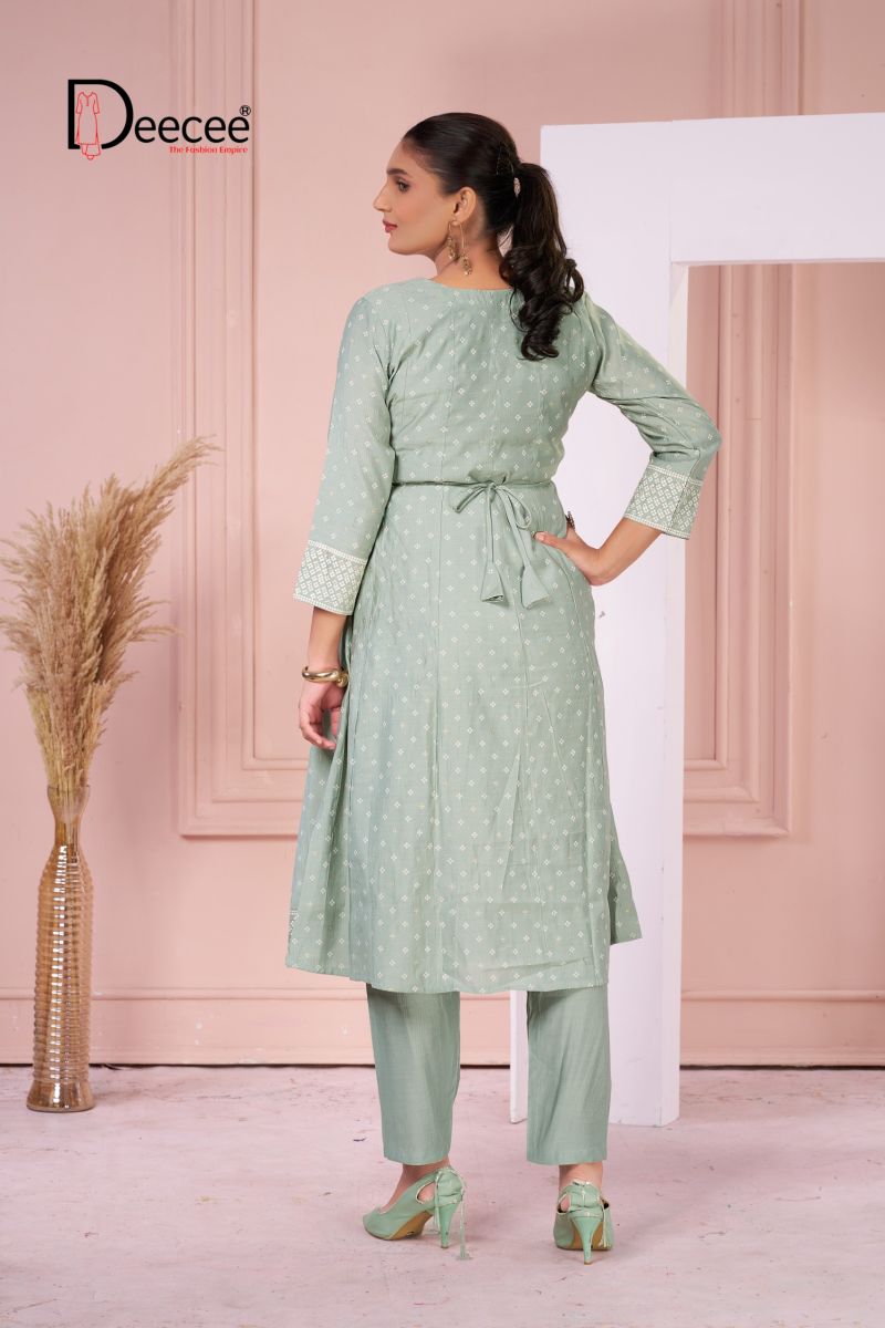 Deecee Bobby 01 To 06 Silk Print Embroidered Anarkali Kurti With Bottom Dupatta Set — Wholesale Kurtis, DEECEE wholesale from Surat — view 7