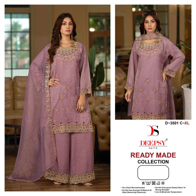 Deepsy D 3501 A To D Readymade Salsa Silk WIth Beats Work Salwar Kameez — Wholesale Kurtis, Vardan Ethnic wholesale from Surat — view 2