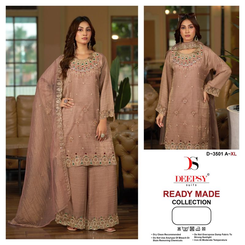 Deepsy D 3501 A To D Readymade Salsa Silk WIth Beats Work Salwar Kameez — Wholesale Kurtis, Vardan Ethnic wholesale from Surat — view 3