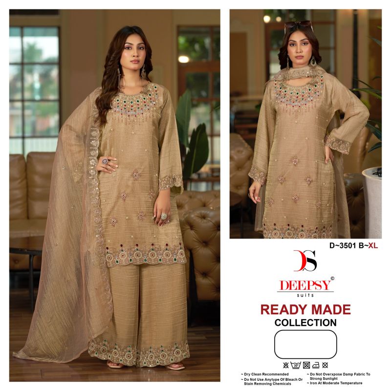 Deepsy D 3501 A To D Readymade Salsa Silk WIth Beats Work Salwar Kameez — Wholesale Kurtis, Vardan Ethnic wholesale from Surat — view 4