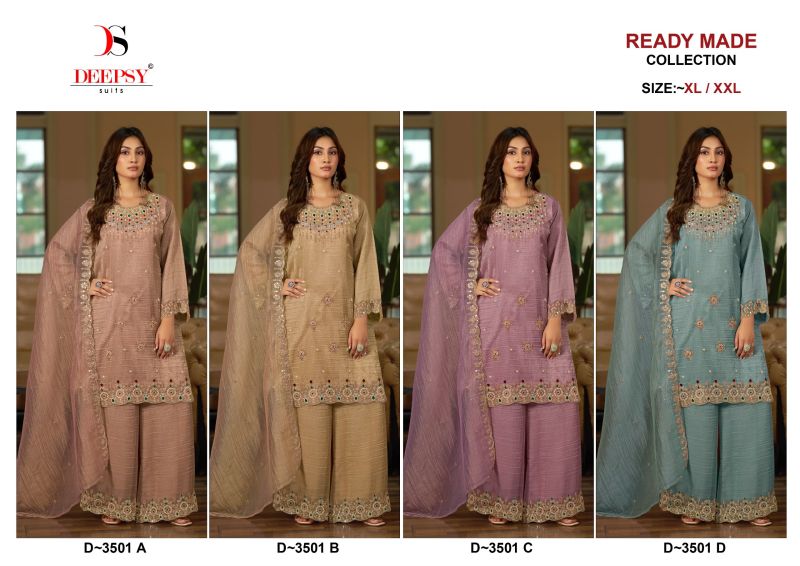 Deepsy D 3501 A To D Readymade Salsa Silk WIth Beats Work Salwar Kameez — Wholesale Kurtis, Vardan Ethnic wholesale from Surat — view 5