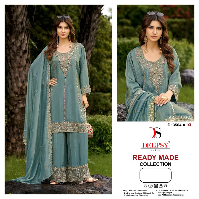 Deepsy D 3504 A To D Readymade Viscose Tissue Silk Beads Work Salwar Kameez Catalog — Wholesale Kurtis, Vardan Ethnic wholesale from Surat — view 5
