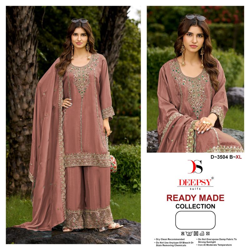 Deepsy D 3504 A To D Readymade Viscose Tissue Silk Beads Work Salwar Kameez Catalog