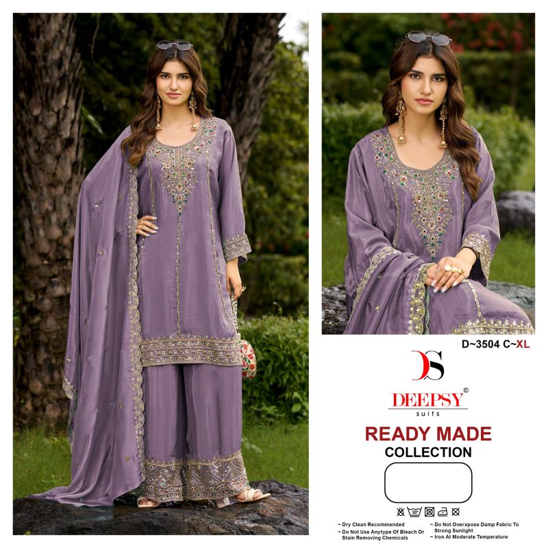 Deepsy D 3504 A To D Readymade Viscose Tissue Silk Beads Work Salwar Kameez Catalog — Wholesale Kurtis, Vardan Ethnic wholesale from Surat — view 2