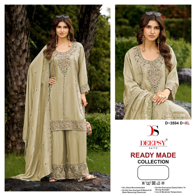 Deepsy D 3504 A To D Readymade Viscose Tissue Silk Beads Work Salwar Kameez Catalog — Wholesale Kurtis, Vardan Ethnic wholesale from Surat — view 3