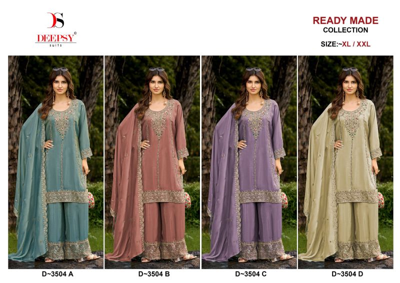 Deepsy D 3504 A To D Readymade Viscose Tissue Silk Beads Work Salwar Kameez Catalog — Wholesale Kurtis, Vardan Ethnic wholesale from Surat — view 4