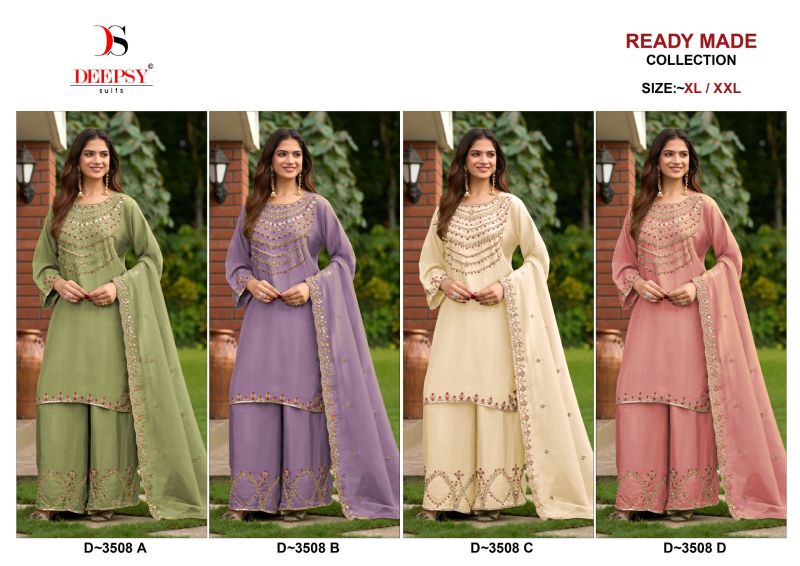 Deepsy D 3508 A To D Readymade Pure Viscose Tissue Silk Beats Work Salwar Kameez — Wholesale Kurtis, Deepsy Suit wholesale from Surat — Photo 5