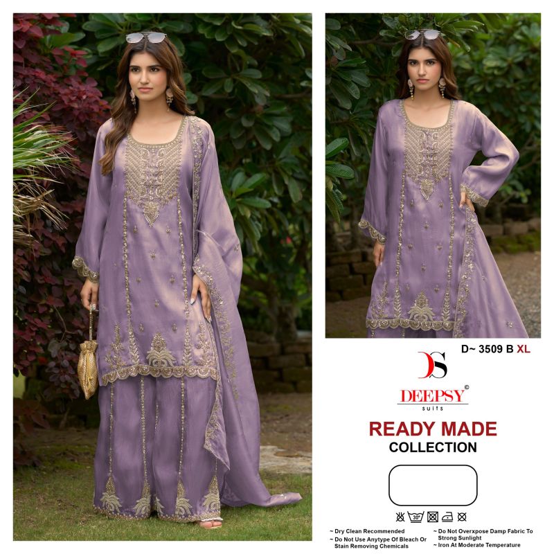 Deepsy D 3509 Gabana Satin Tissue Beats Work Salwar Kameez Catalog — Wholesale Kurtis wholesale from Surat — view 2