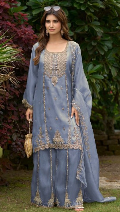 Deepsy D 3509 Gabana Satin Tissue Beats Work Salwar Kameez Catalog