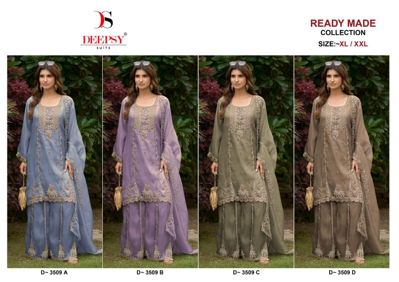 Deepsy D 3509 Gabana Satin Tissue Beats Work Salwar Kameez Catalog — Wholesale Kurtis wholesale from Surat — view 5