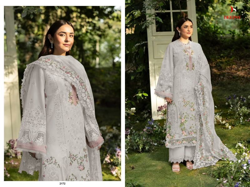 Deepsy Elaf Premium Vol 9 Cotton Self Embroidered Salwar Kameez — Wholesale Dress Material, Vardan Ethnic wholesale from Surat — view 3