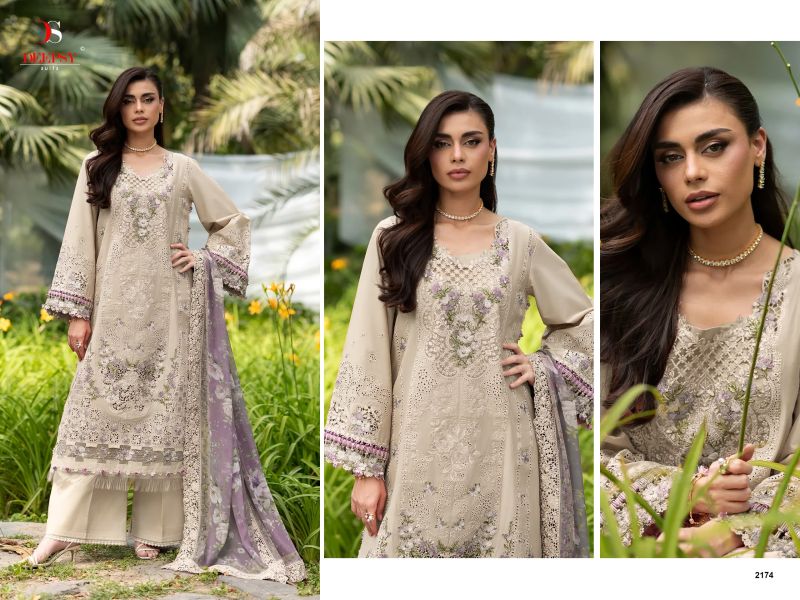 Deepsy Elaf Premium Vol 9 Cotton Self Embroidered Salwar Kameez — Wholesale Dress Material, Vardan Ethnic wholesale from Surat — view 5