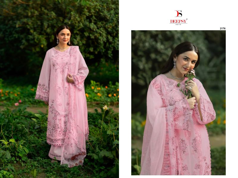 Deepsy Elaf Premium Vol 9 Cotton Self Embroidered Salwar Kameez — Wholesale Dress Material, Vardan Ethnic wholesale from Surat — view 6
