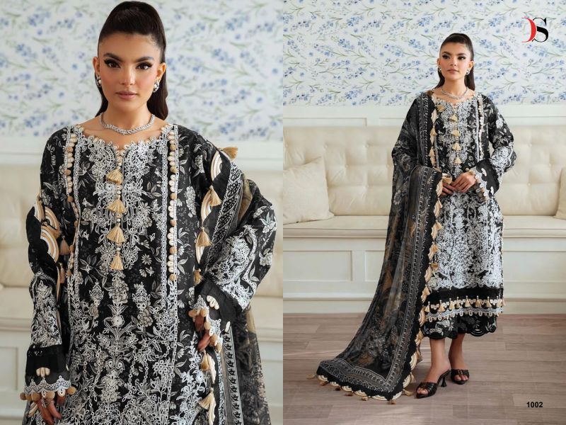Deepsy Jade Premium Vol 5 Chiffon Dupatta Lawn Embroidered Pakistani Salwar Kameez — Wholesale Pakistani Suits wholesale from Surat - Gallery Image 2