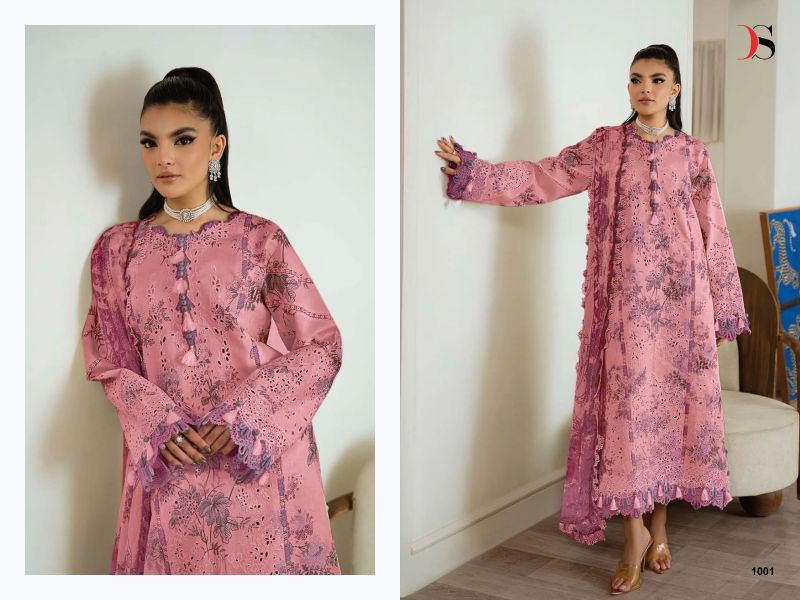 Deepsy Jade Premium Vol 5 Chiffon Dupatta Lawn Embroidered Pakistani Salwar Kameez — Wholesale Pakistani Suits wholesale from Surat - Gallery Image 3