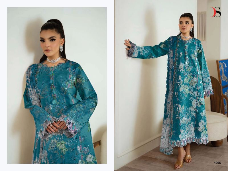 Deepsy Jade Premium Vol 5 Chiffon Dupatta Lawn Embroidered Pakistani Salwar Kameez — Wholesale Pakistani Suits wholesale from Surat - Gallery Image 6