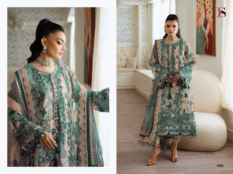 Deepsy Jade Premium Vol 5 Cotton Dupatta Lawn Embroidered Pakistani Salwar Kameez — Wholesale Pakistani Suits wholesale from Surat - Gallery Image 3