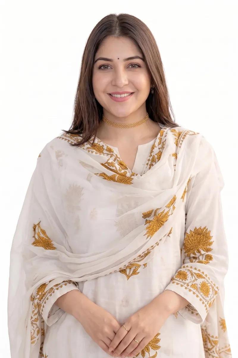 Dhruvi 491 Viscose Floral Printed Kurti With Bottom Dupatta Set — Wholesale Kurti Pant Set wholesale from Surat — view 1