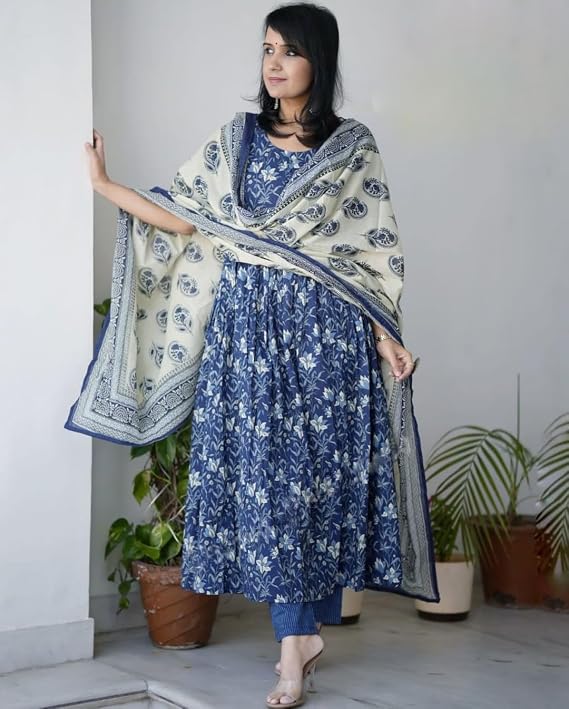 Dhruvi 495 Viscose Printed Kurti With Bottom Dupatta Set