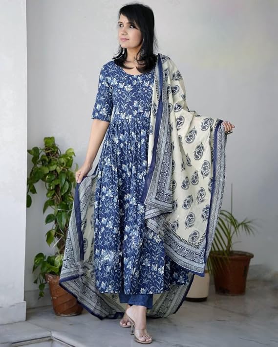 Dhruvi 495 Viscose Printed Kurti With Bottom Dupatta Set — Wholesale Kurtis wholesale from Surat — view 4