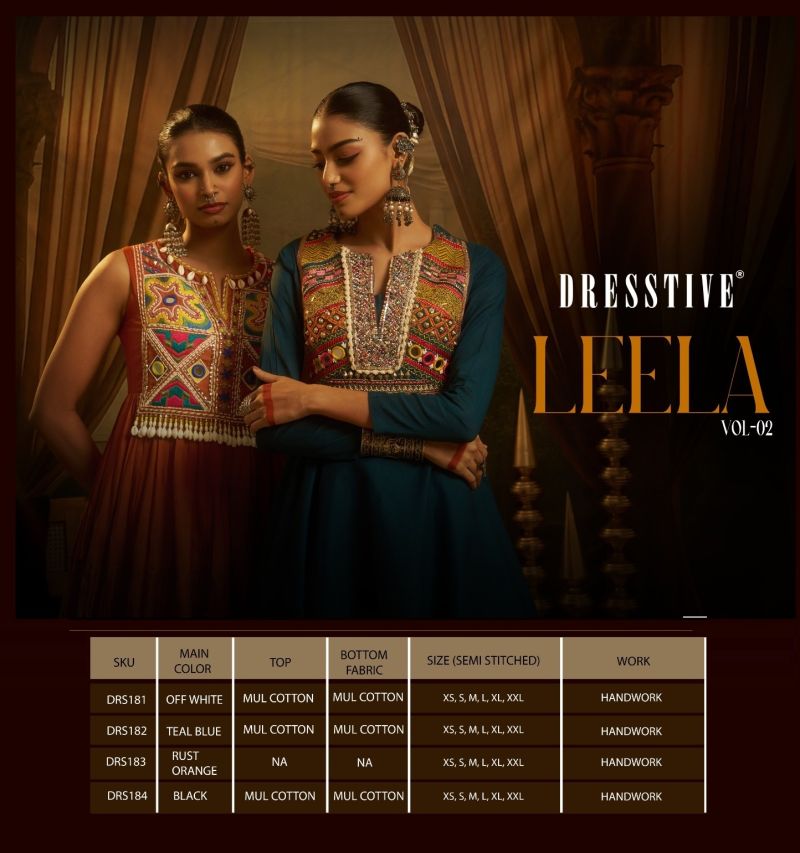 Dresstive Leela Vol 2 Mul Cotton Handwork Navratri Wear Catalog — Wholesale Kurtis, Vardan Ethnic wholesale from Surat — Photo 9