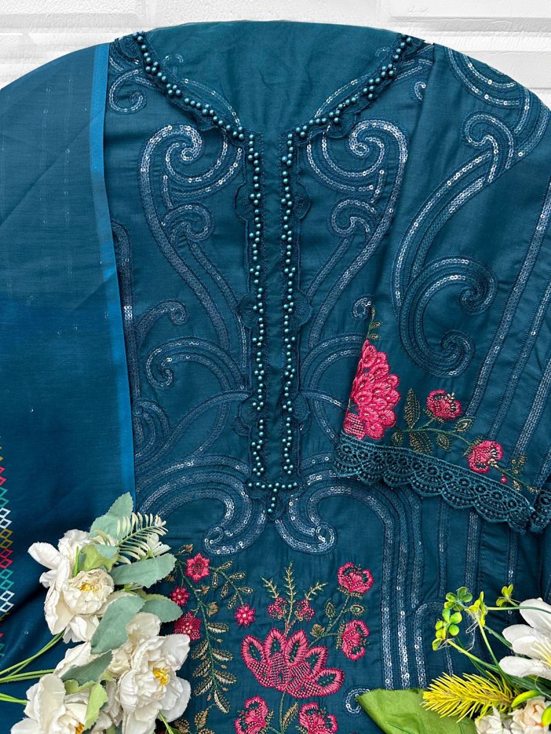 Florent 1079 A To D Cambric Cotton Embroidered Salwar Kameez Catalog — Wholesale Dress Material, Florent wholesale from Surat - Gallery Image 7