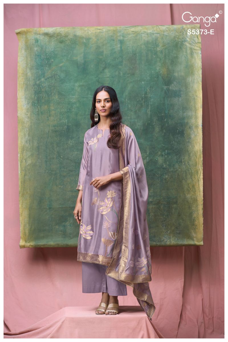 Ganga Gineva 5373 Viscose Woven Silk Jacquard Work Salwar Kameez — Wholesale Dress Material, Ganga wholesale from Surat — Photo 4