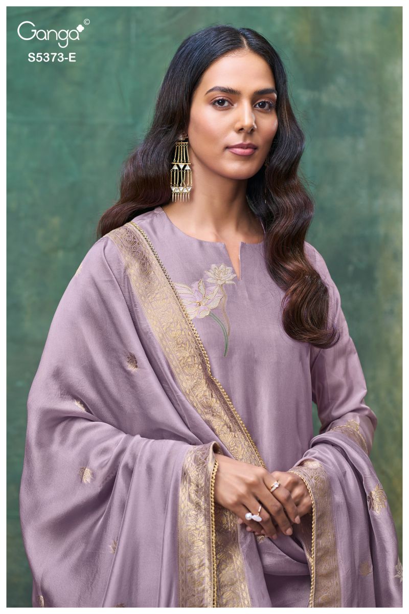 Ganga Gineva 5373 Viscose Woven Silk Jacquard Work Salwar Kameez — Wholesale Dress Material, Ganga wholesale from Surat — Photo 9