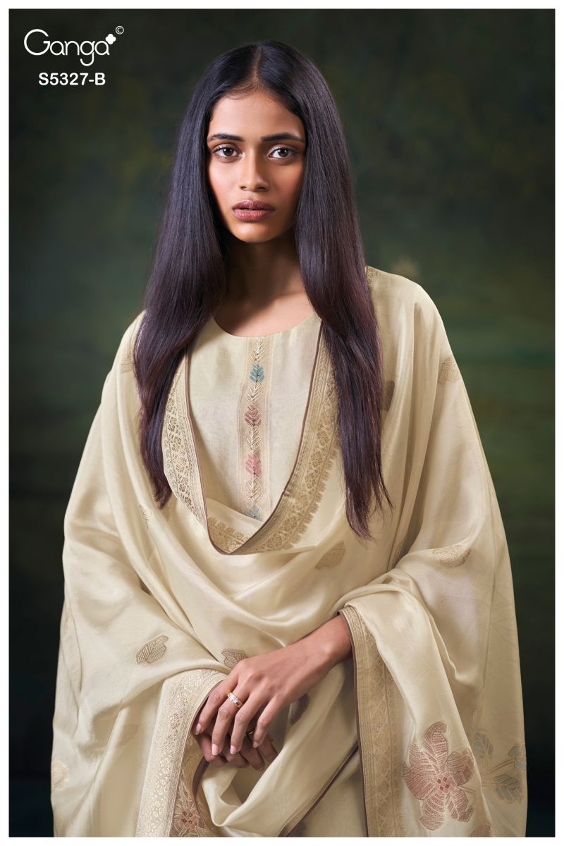 Ganga Kyoko 5327 Viscose Silk Jacquard Swarovski Work Salwar Kameez