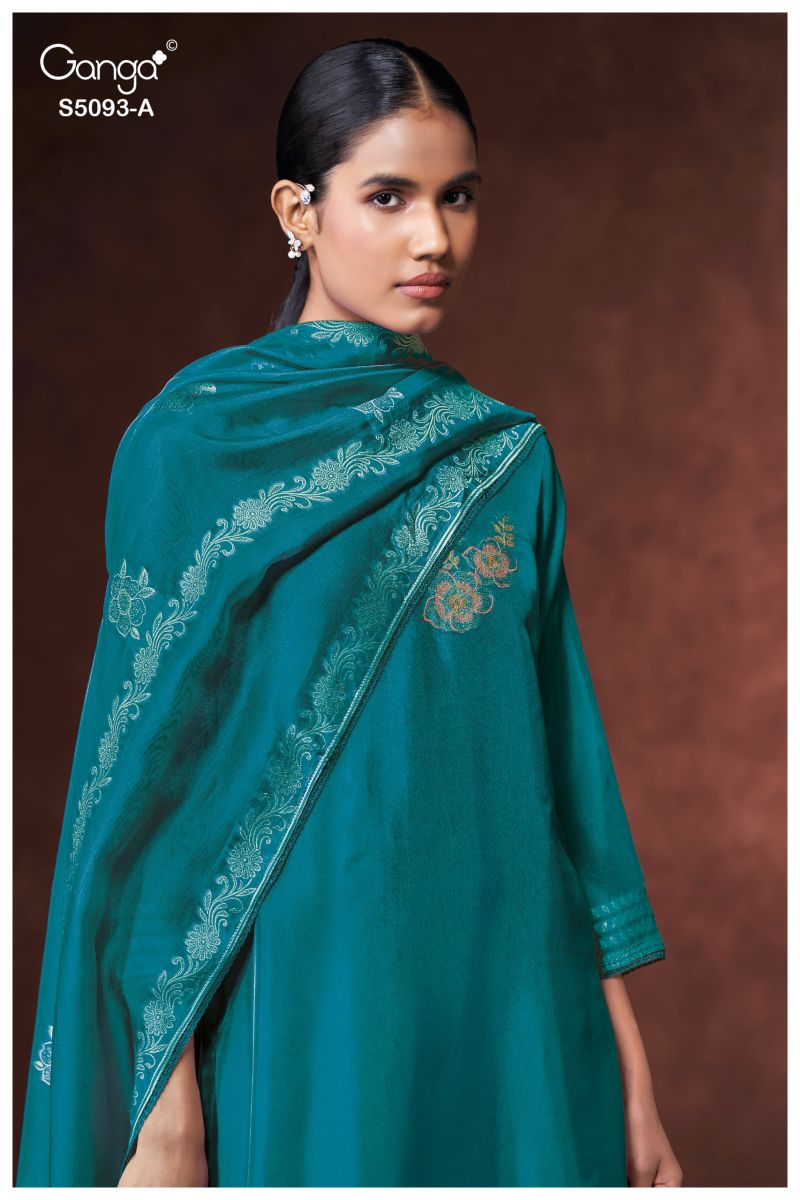 Ganga Veya 5093 Viscose Woven Silk Jacquard Work Salwar Kameez — Wholesale Dress Material, Ganga wholesale from Surat — Photo 7