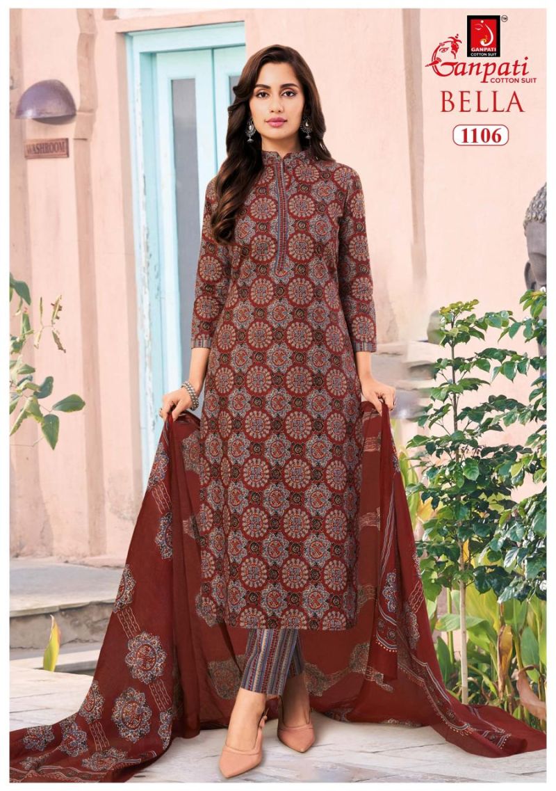 Ganpati Bella Vol 11 Cotton Printed Dress Material Catalog — Wholesale Dress Material wholesale from Surat — view 8