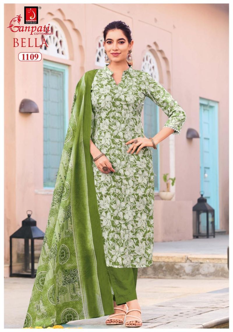 Ganpati Bella Vol 11 Cotton Printed Dress Material Catalog — Cotton Dress Material, Ganpati Cotton Suit wholesale from Surat — Photo 10