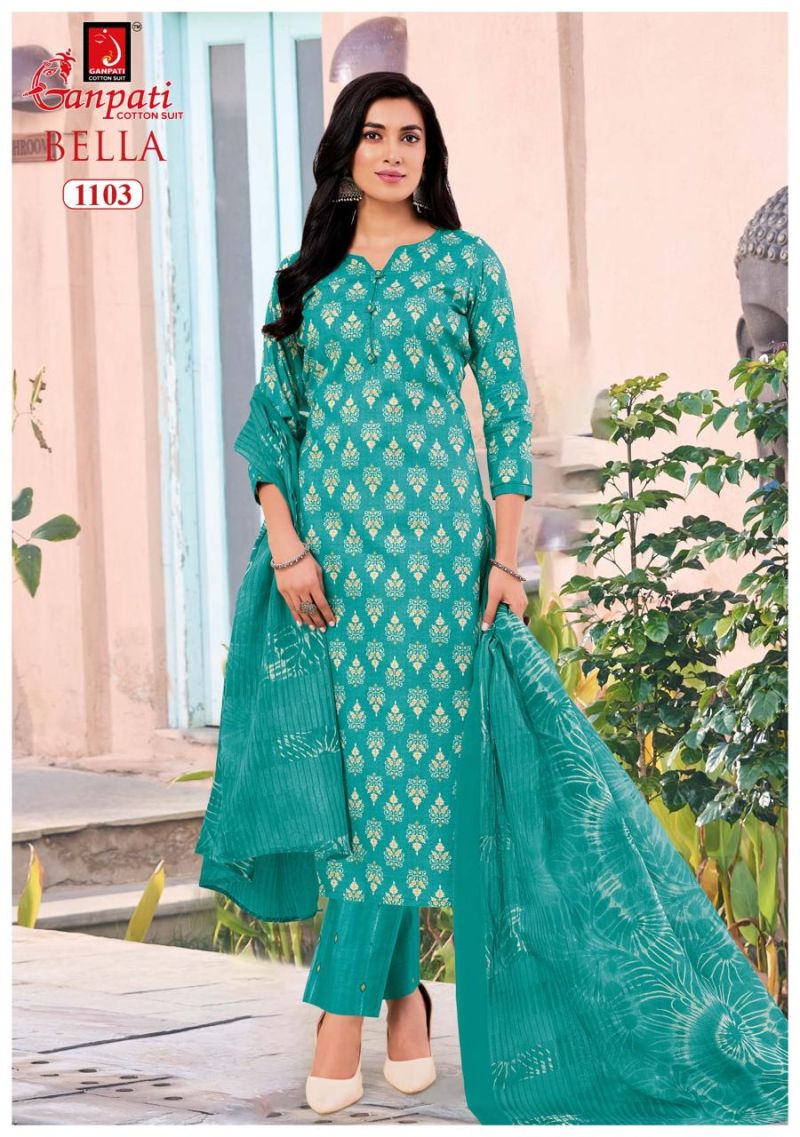 Ganpati Bella Vol 11 Cotton Printed Dress Material Catalog — Wholesale Dress Material wholesale from Surat — view 11