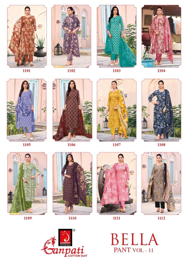 Ganpati Bella Vol 11 Cotton Printed Dress Material Catalog — Wholesale Dress Material wholesale from Surat — view 13