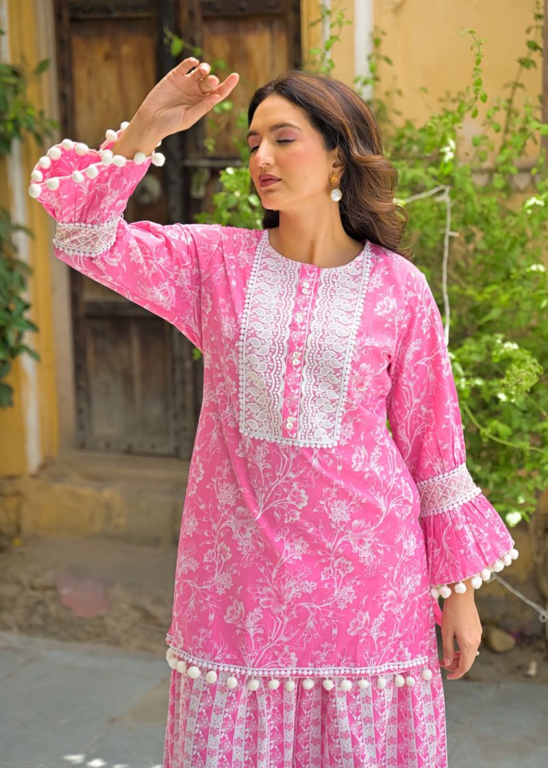  — Wholesale Cotton Kurti Pant Set, Vardan Ethnic wholesale from Surat — view 3