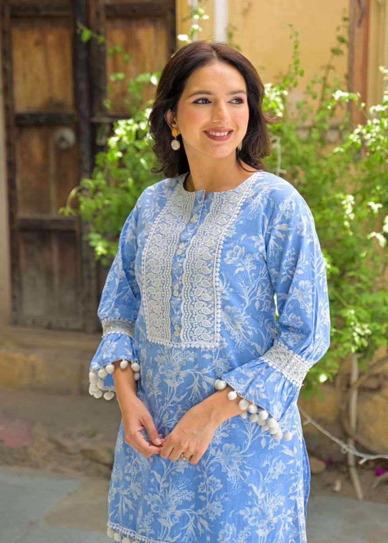  — Wholesale Cotton Kurti Pant Set, Vardan Ethnic wholesale from Surat — view 4