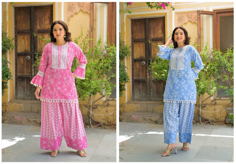  — Wholesale Cotton Kurti Pant Set, Vardan Ethnic wholesale from Surat — view 5