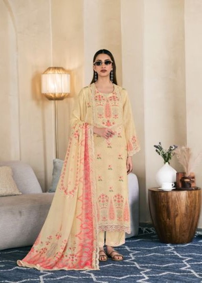 Glossy Simar Gulmehr Viscose Muslin Digital Print Embroidered Salwar Kameez