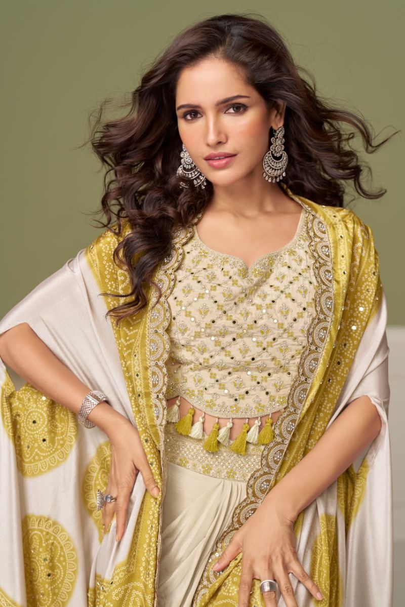 Gulkayra Ruhi 7674 Real Chinon Embroidered Designer Indo Western Catalog — Wholesale Kurtis, Gulkayra wholesale from Surat — view 5